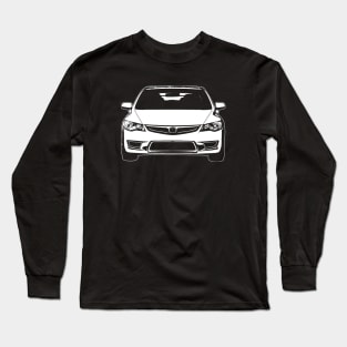 White Civic FD2 Sketch Art Long Sleeve T-Shirt